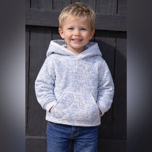 Upcycled Cozy White/Blue  Kids Hoodie with Seashell theme/2t/3t